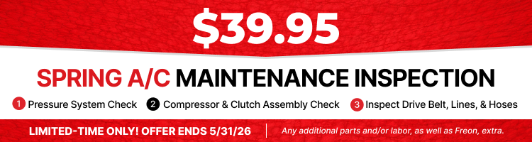Spring A/C Maintenance Inspection banner