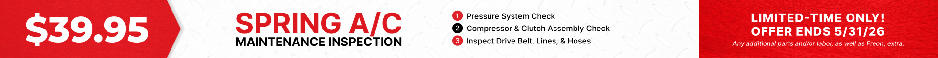 Spring A/C Maintenance Inspection banner
