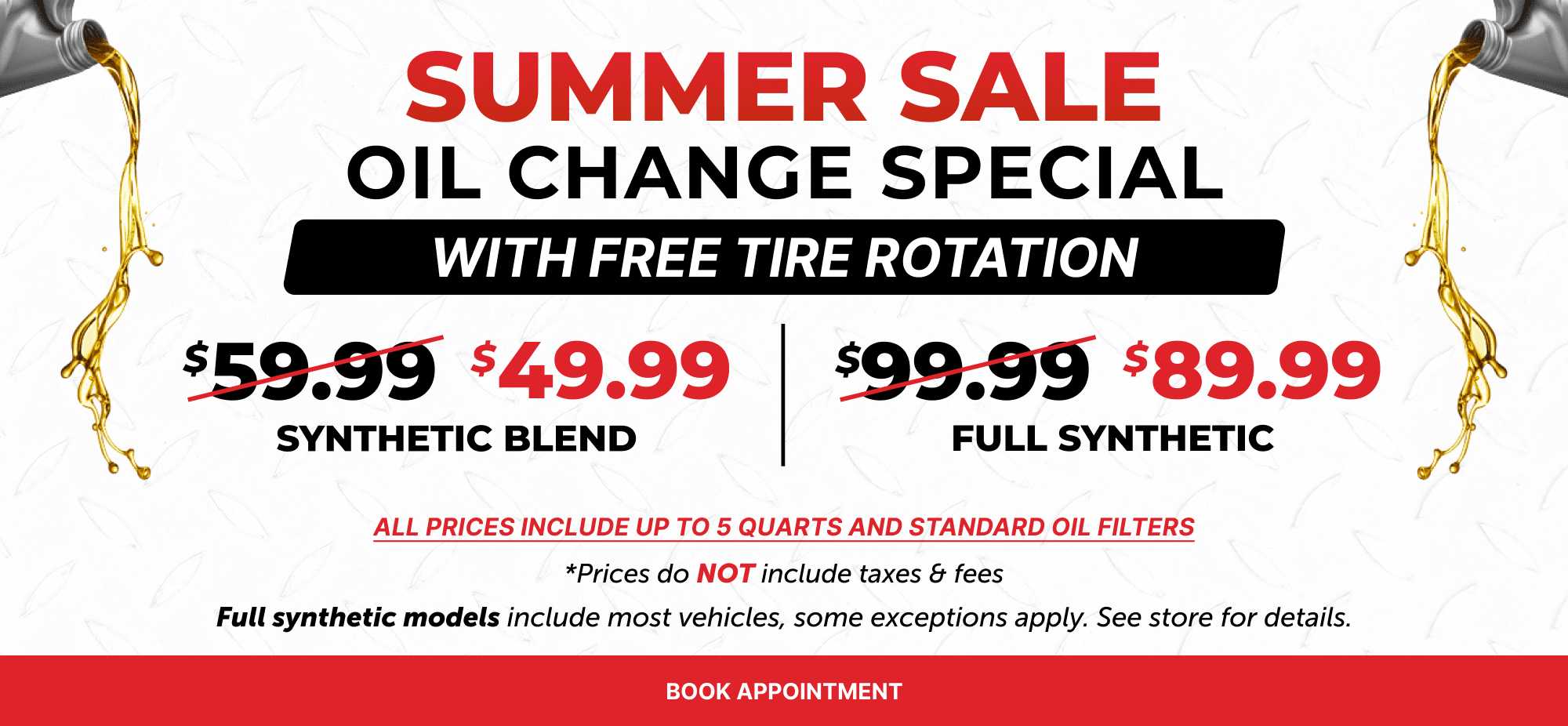 Oil change + free tire rotation