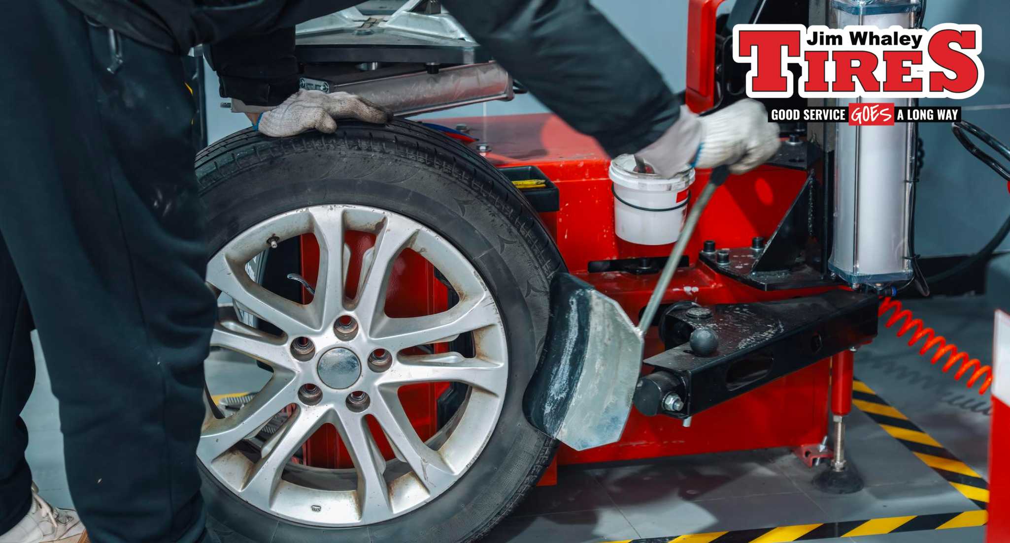 Tire inspection showing uneven tread wear in Eufaula Alabama