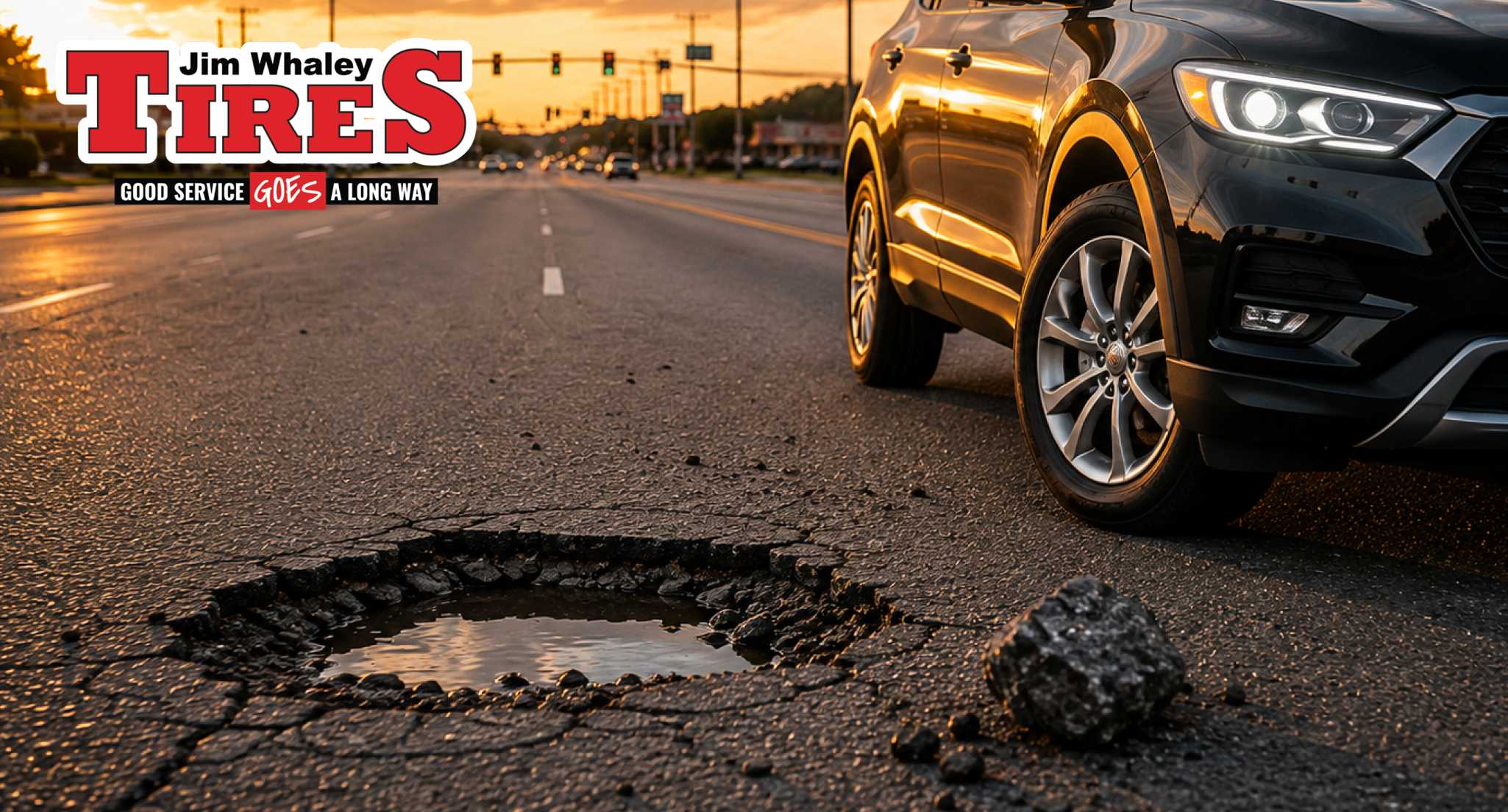 Driver avoiding tire damage on Montgomery Hwy in Dothan