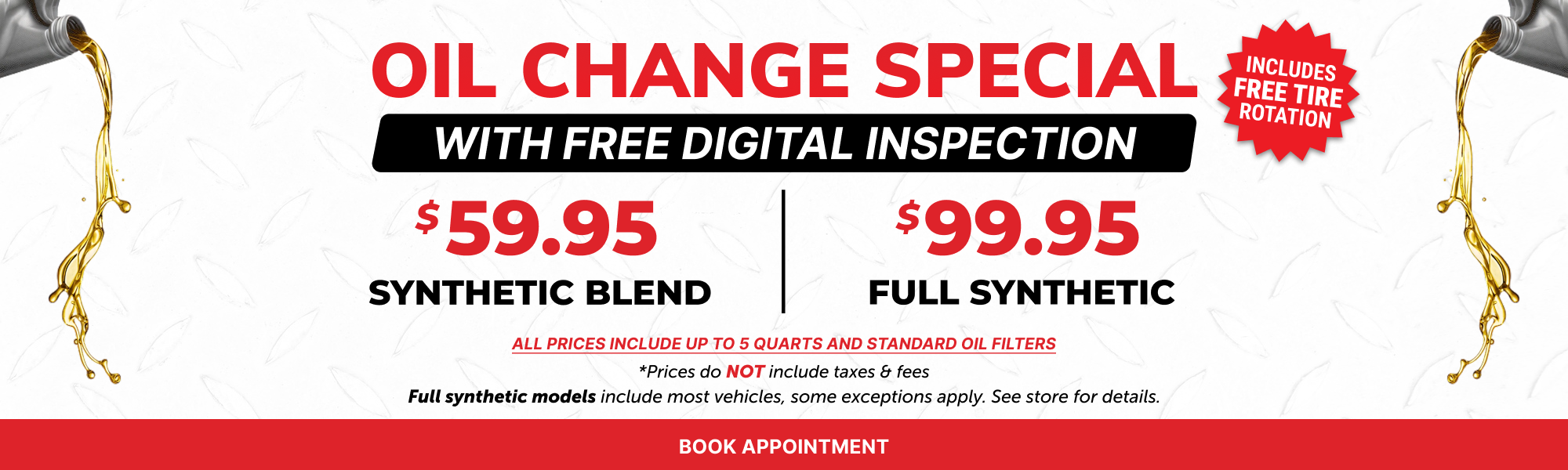 Oil change + free tire rotation