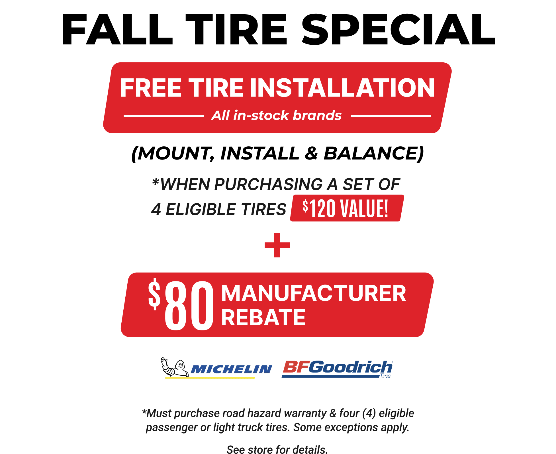 Fall Tire Special Promotion 2026