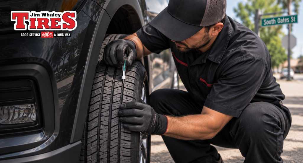 Tire inspection before driving South Oates St in Dothan