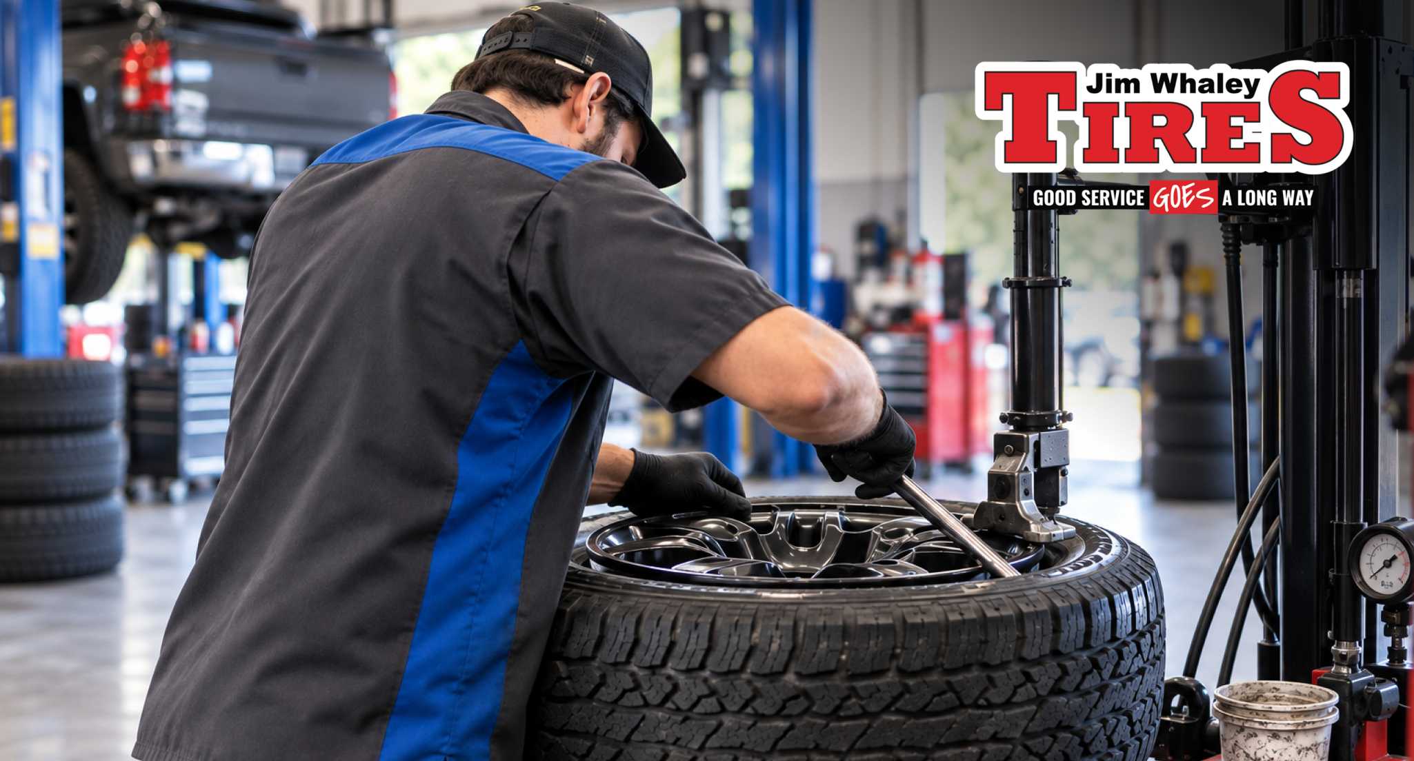 Tire repair service at Jim Whaley Tires on West Main Street in Dothan AL